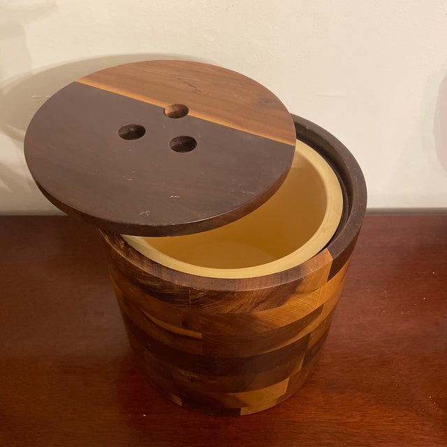 Vintage Wooden Ice Bucket Chairish