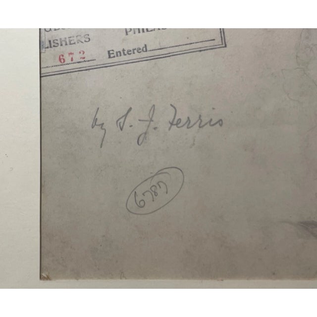 Antique Jean Leon Gerome Ferris 1863-1930 Pen Ink Drawing Sketch Indian Children For Sale - Image 9 of 15