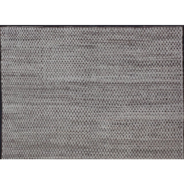 Modern Hand-Knotted Rug in Wool With All-Over Geometric Checkerboard Design 10'10 X 14'0 For Sale In Atlanta - Image 6 of 11