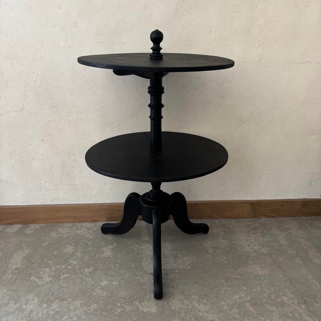 Side Table in Black Wood For Sale - Image 6 of 6