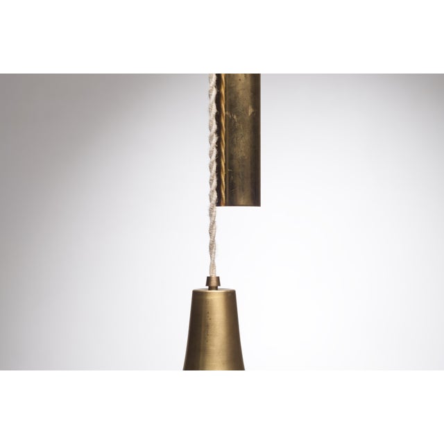 Vintage Brass Pendant Lamp by Thomas Valentiner, 1965 For Sale - Image 6 of 9