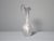 Blown glass carafe with a charming white spiral motif known as filigree; handcrafted by master glassmakers on the island...