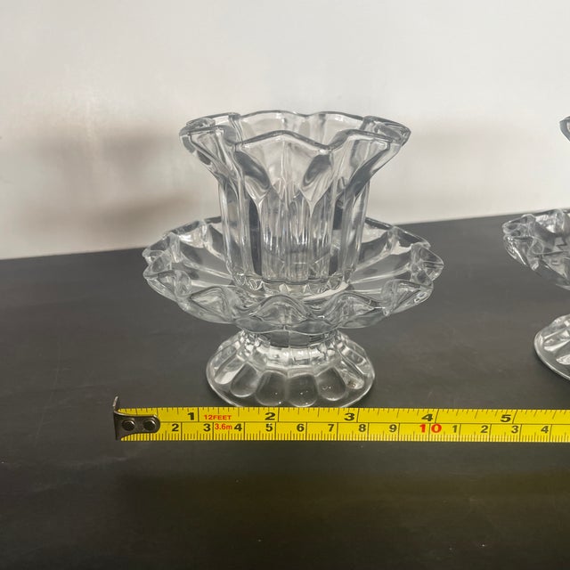 1980s Chantilly Ruffled Candle Holders by PartyLite - Pair For Sale - Image 5 of 8