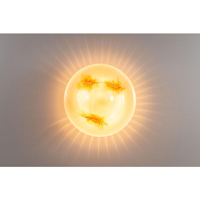 Vintage Decorated Ceiling Lamp from Rosdala Glasbruk, 1970s For Sale - Image 6 of 11