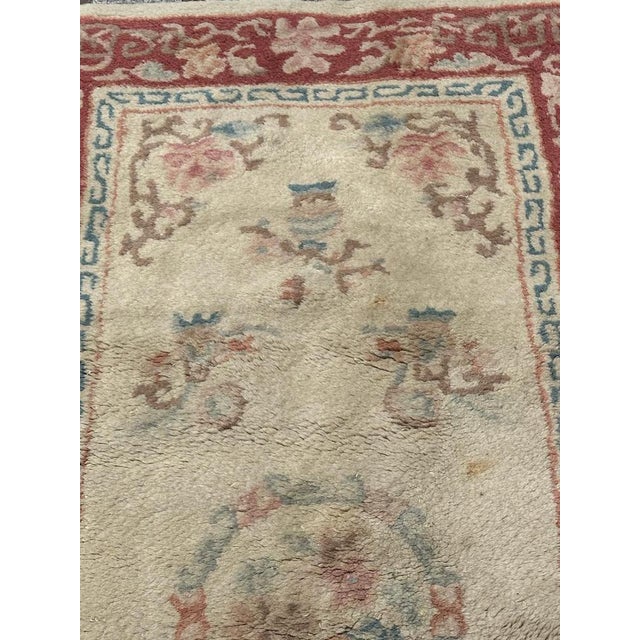 Textile Vintage Chinese Hand Tufted Rug, 1980s For Sale - Image 7 of 11