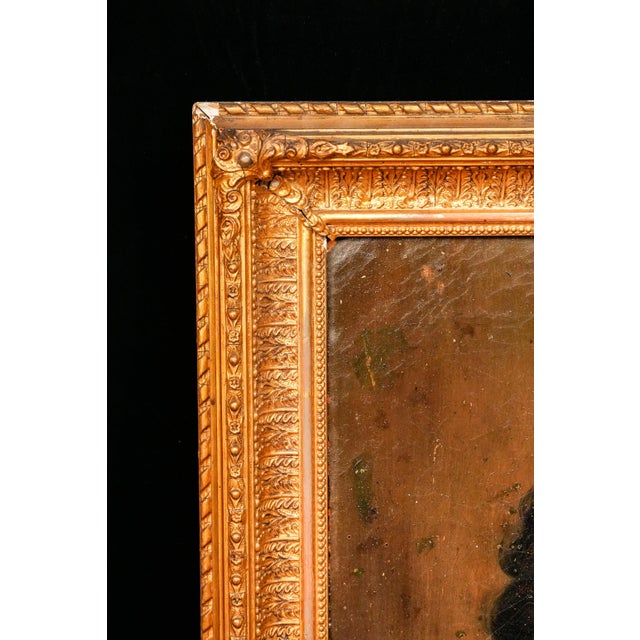 Opulent English Portrait of 18th Century Man Antique Oil Painting in Ornate Gold Frame Home Wall Decor For Sale - Image 11 of 14