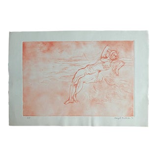 1976 Margaret Friedlander Female Nude Etching For Sale