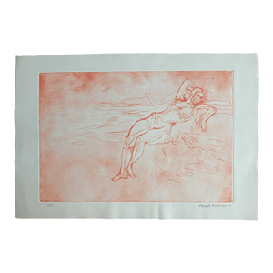 1976 Margaret Friedlander Female Nude Etching