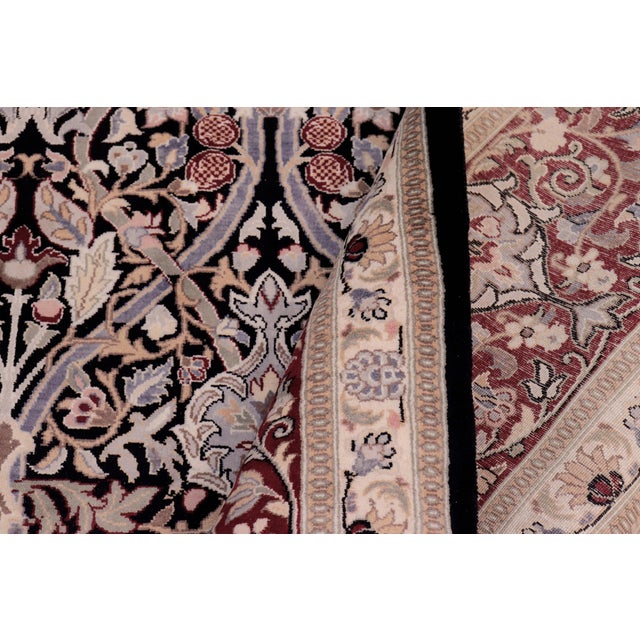 Textile Boho Chic Pak-Persian Black/Red Wool Rug - 9'3'' X 12'4'' For Sale - Image 7 of 9