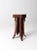 A charming example of early 20th-century tramp art, this accent table features four sculptural legs carved in the shape of...