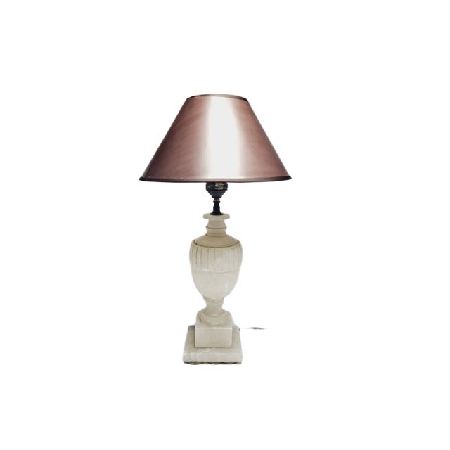 Art Deco Alabaster Bedside Lamp, Belgium, 1950s For Sale - Image 10 of 13