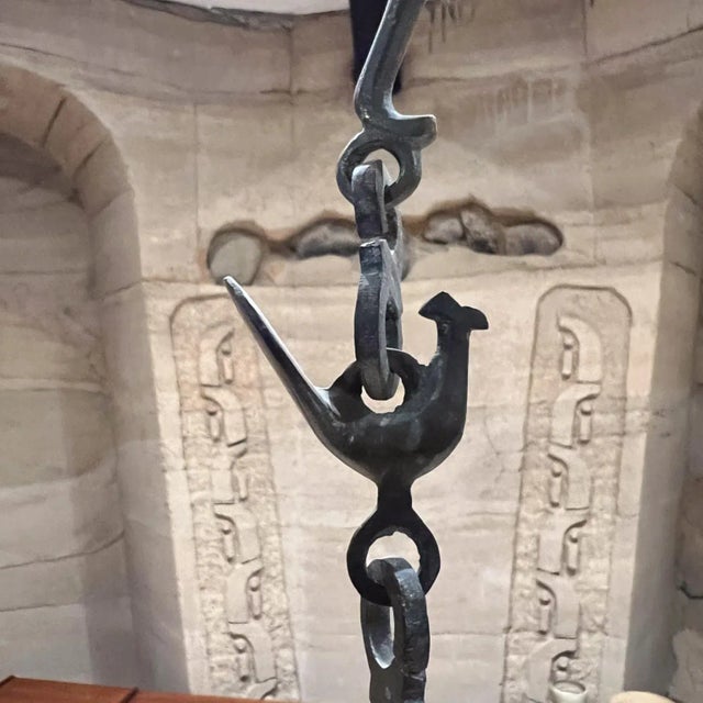 1950s 1950s Pepe Mendoza Patinated Brass Lamp Chain Mexico For Sale - Image 5 of 12