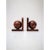 Art Deco Bookends book ends in polished root burl wood with a very unique deeper color (orangish / reddish brown), a more...