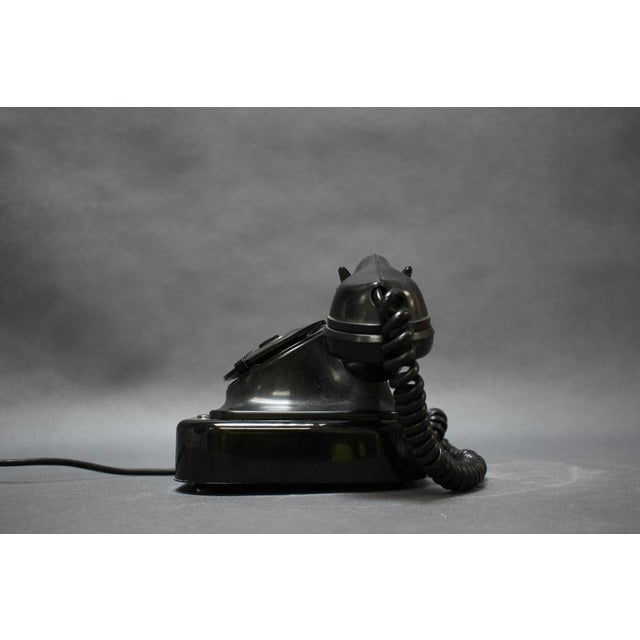 Plastic Mid-Century Modern Bakelitte Rottary Telephone from Tesla, 1950s For Sale - Image 7 of 10