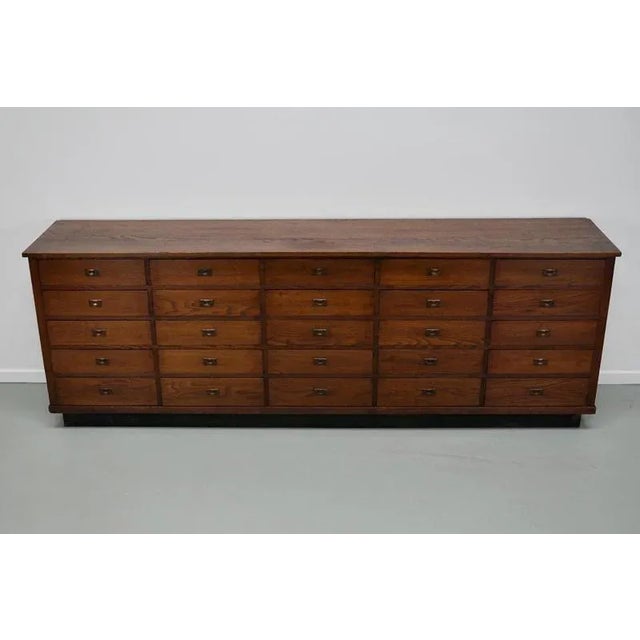 Large Art Deco Dutch Oak Apothecary Cabinet, 1930s For Sale - Image 3 of 17