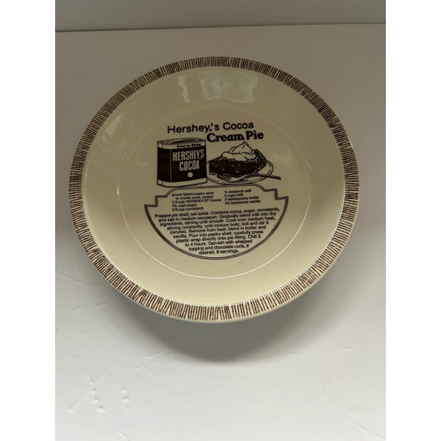 1970s Hershey’s Cocoa Cream Pie Recipe Plate For Sale - Image 6 of 6