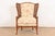 Ethan Allen Regency Faux Bamboo and Cane Wingback Upholstered Lounge Chair For Sale - Image 12 of 12