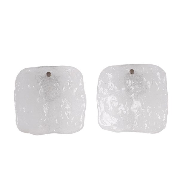 Silver Frosted Glass Panel Pendant Lamp by J. T. Kalmar, Austria, 1960s For Sale - Image 8 of 9