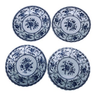 Vintage Johnson Brothers "Indies" Pattern Ironstone Bread Plates S/4 For Sale