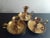 Metal 1960s Solid Brass Made in India Chamberstick Candle Holders Set of 3 For Sale - Image 7 of 8