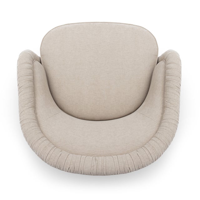 2020s Pamela Tan Chenille Tassel Lounge Chair For Sale - Image 5 of 7