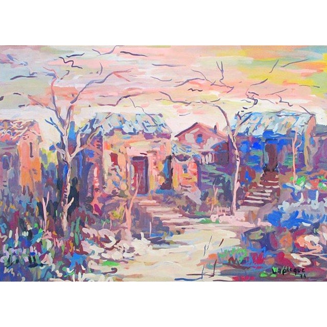 Original work on paper by Charles Lapicque (1898–1988), ‘Untitled (Home)’, signed and dated 1974 (lower right). Likely...