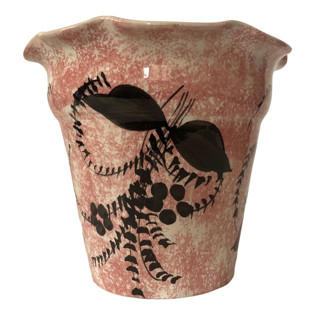 Mid 20th Century Italian Pottery Planter New Old Stock For Sale