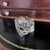 Vintage Cut Crystal Inkwell W/Brass Lid and Red Gemstone For Sale - Image 12 of 12
