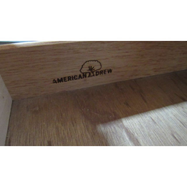 1980s 1980s American Drew Cherry Nightstand Table Designer For Sale - Image 5 of 7