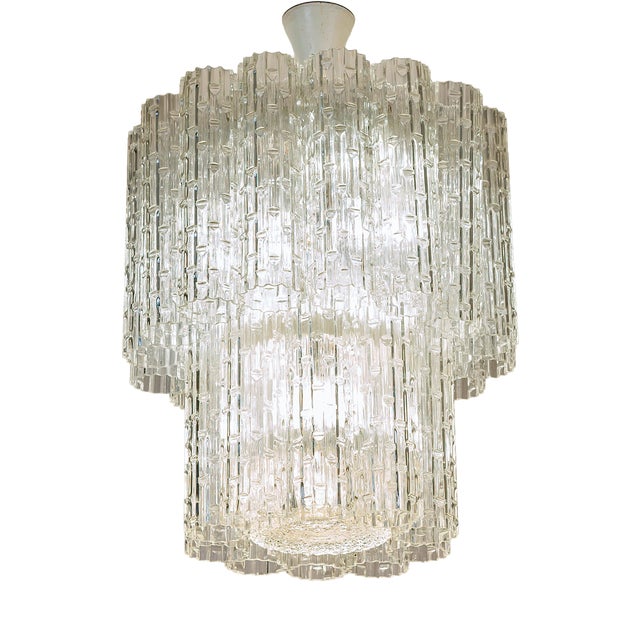 Vintage Italian Murano Glass Chandelier by Toni Zuccheri for Venini, 1960s For Sale