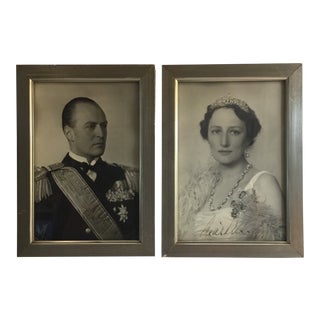 1930s Portraiture Black and White Photographs of European Royalty - a Pair For Sale