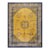1920s Yellow Safrron Medallion Antique Chinese Peking Carpet 9'' X 12' Knotted Wool Rug For Sale