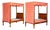 Pair 18th Century Antique French Provincial Four Poster Tester Canopy Cherry Twin Beds 1780 For Sale