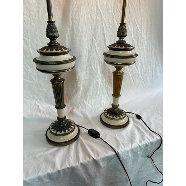Mid 20th Century Mid 20th Century Stiffel Torchiere Table Lamps - a Pair For Sale - Image 5 of 6