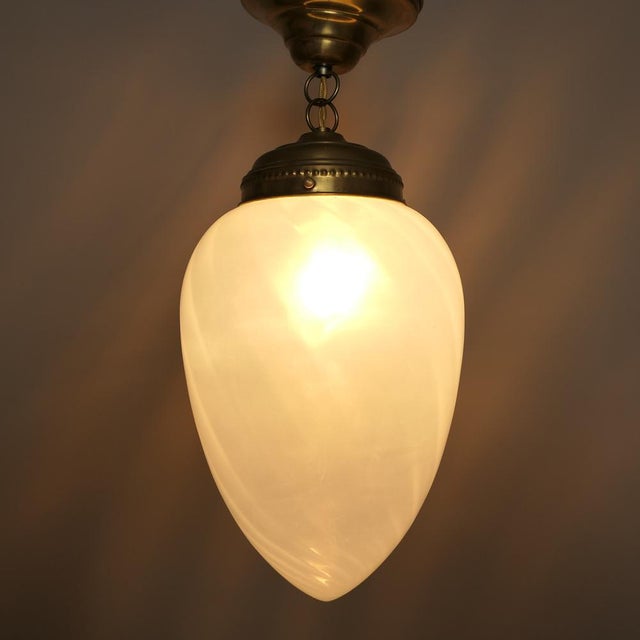 Mid-Century Pendant Light with Drop-Shaped Murano Shade, 1960s For Sale - Image 4 of 9