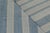 Textile Vintage Dhurrie Rug With Blue and Gray Geometric Stripes - Rug & Kilim For Sale - Image 7 of 9