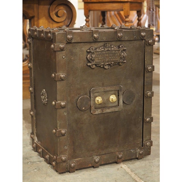 Antique Bauche Incombustible Cast Iron Safe From Northeastern France, Circa 1870 For Sale - Image 13 of 14