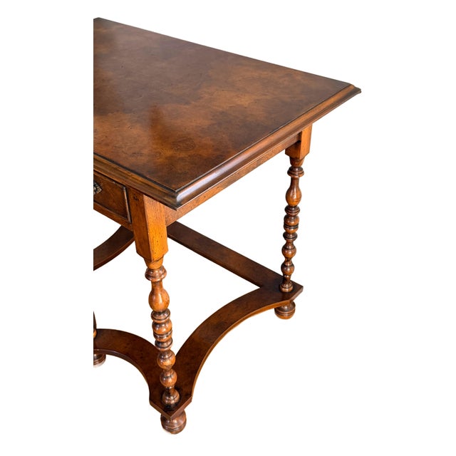 Early 20th Century William and Mary Style Walnut Lowboy-Side Table For Sale - Image 4 of 16