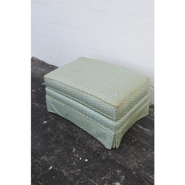 Modern Ethan Allen Hollywood Regency Large Ottoman Foot Stool For Sale - Image 3 of 8