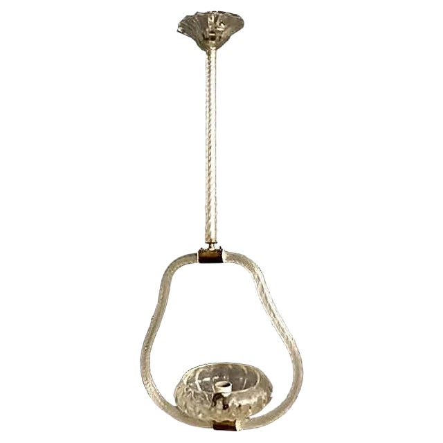 Pendant Lamp by Ercole Barovier for Murano, 1940s For Sale