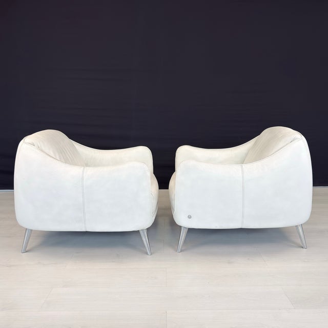 Natuzzi Italia Platea Armchairs - A Pair For Sale In New York - Image 6 of 13