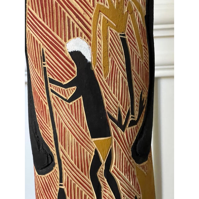 Australian Aboriginal Carved Ancestor Figure with Ochre Paint For Sale - Image 10 of 14