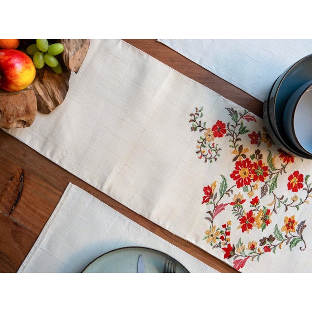 Japanese Ceremonial Silk Table Runner by Renaras For Sale - Image 6 of 6