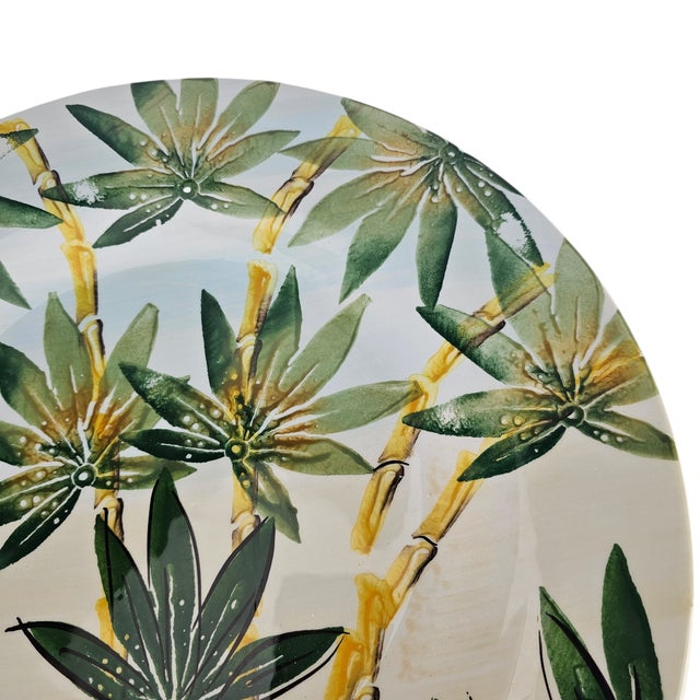 Late 20th Century Crate & Barrel Bamboo Platter Antica Fornace 8.25" For Sale - Image 5 of 10