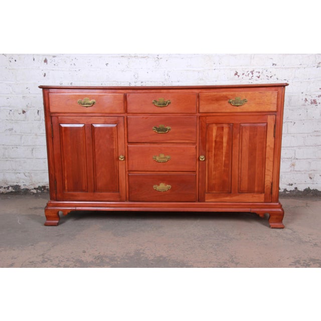 MidCentury Solid Cherry Wood Sideboard Credenza by Willet Chairish