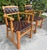 Ranch Oak Vintage Mid-Century Ranch Oak Leather Strapped Arm Chairs - A Pair For Sale - Image 4 of 11