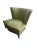 Donghia Sculptural Lounge Chair – Curved Modern Silhouette in Emerald Upholstery For Sale