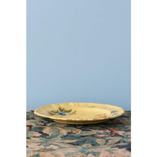 Marseille Faience Yellow Floral Plates, 1760, Set of 3 For Sale - Image 12 of 14