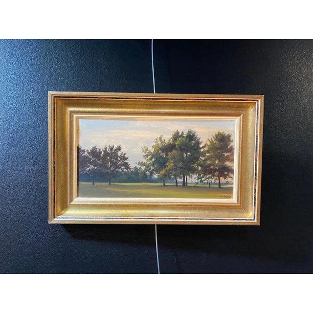 Jean-Philippe George Julliard, Countryside, Oil on Cardboard For Sale - Image 4 of 9