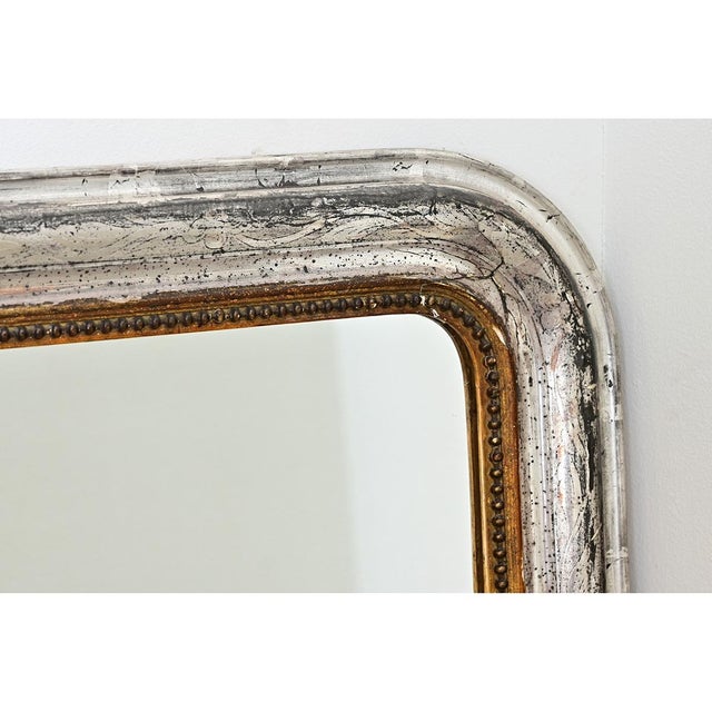 French 19th Century Silver Gilt Louis Philippe Mirror For Sale - Image 9 of 12